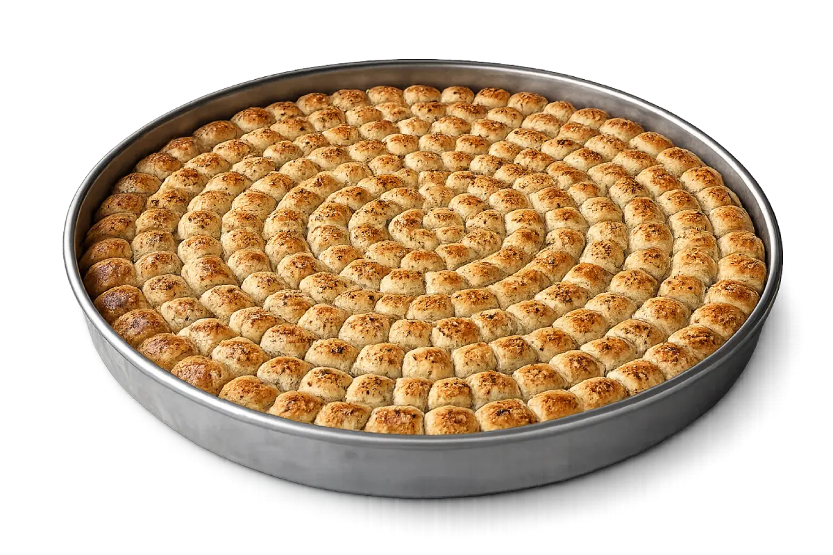 Pişirilmiş boşnak mantısı üretim çıktısı